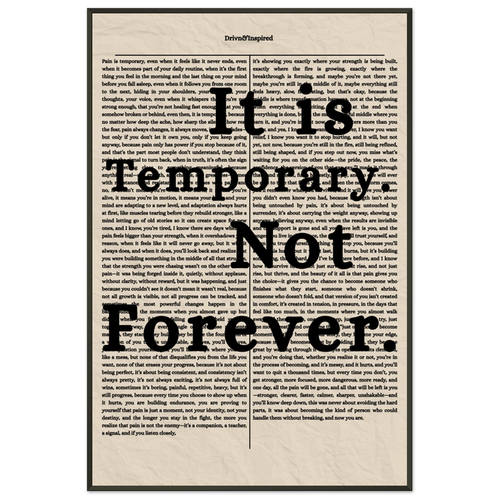 It is Temporary. Not Forever.